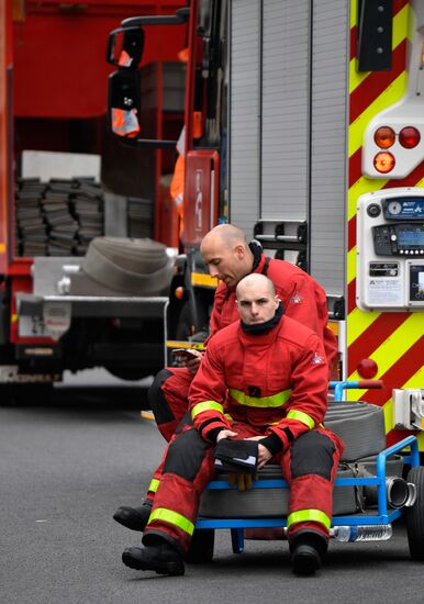 France Notre Dame Cathedral Fire