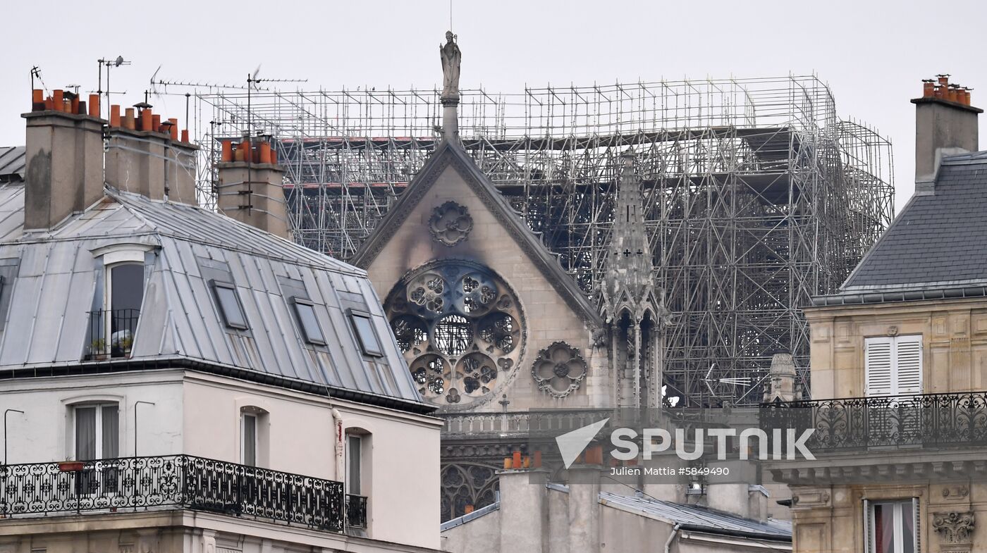 France Notre Dame Cathedral Fire