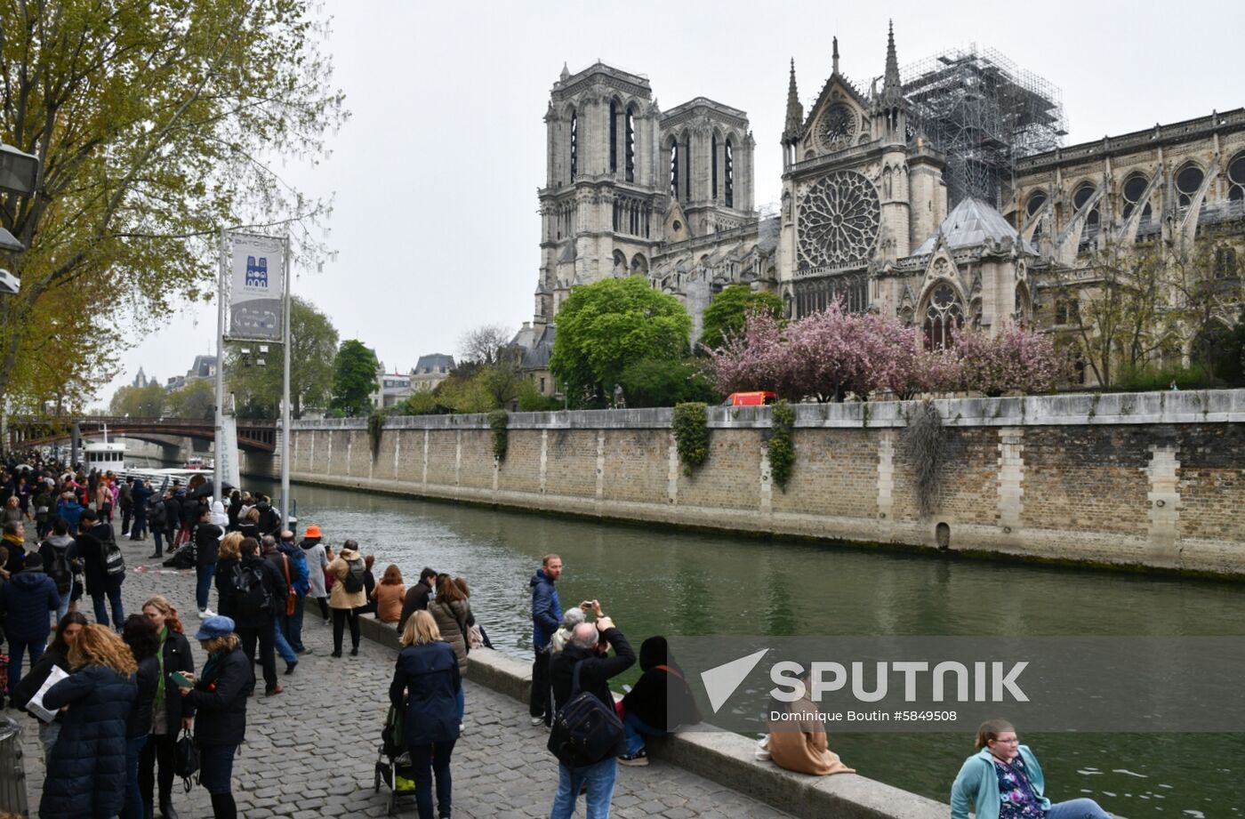 France Notre Dame Cathedral Fire