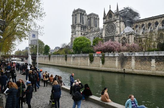 France Notre Dame Cathedral Fire