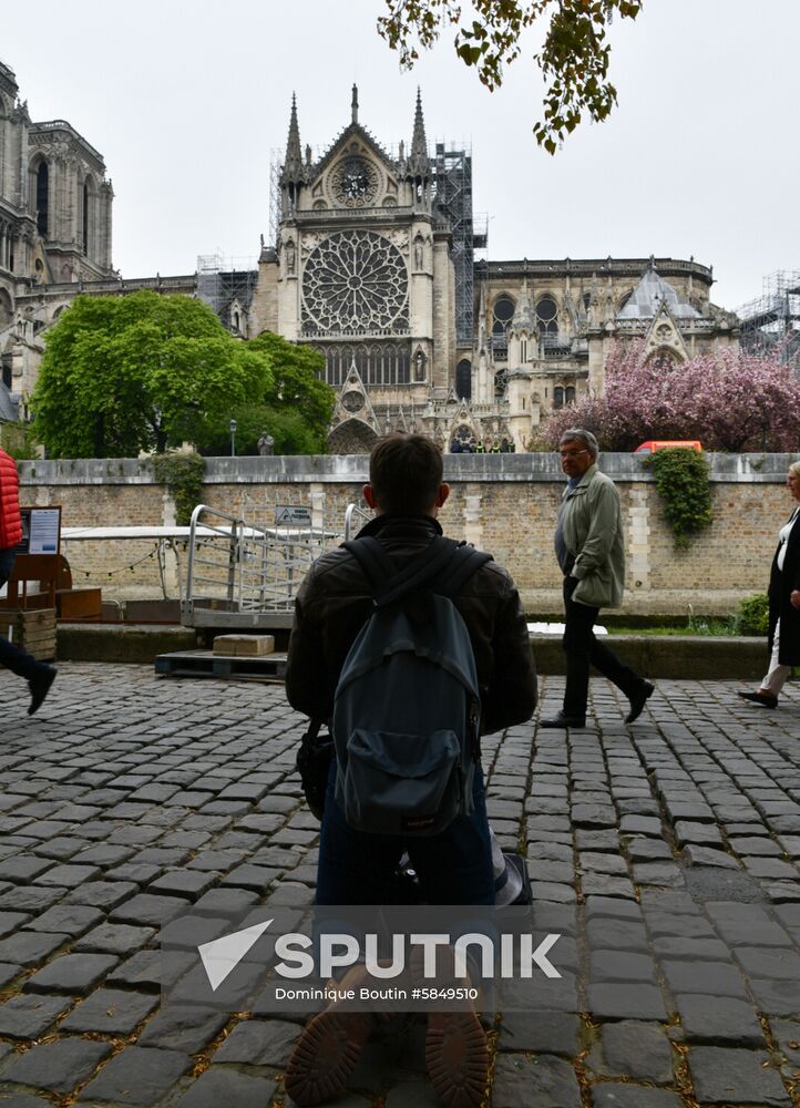 France Notre Dame Cathedral Fire