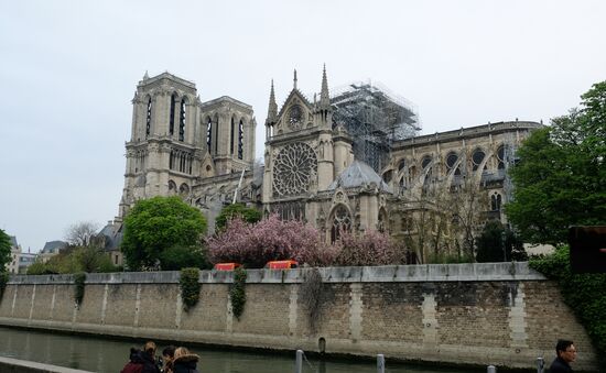 France Notre Dame Cathedral Fire