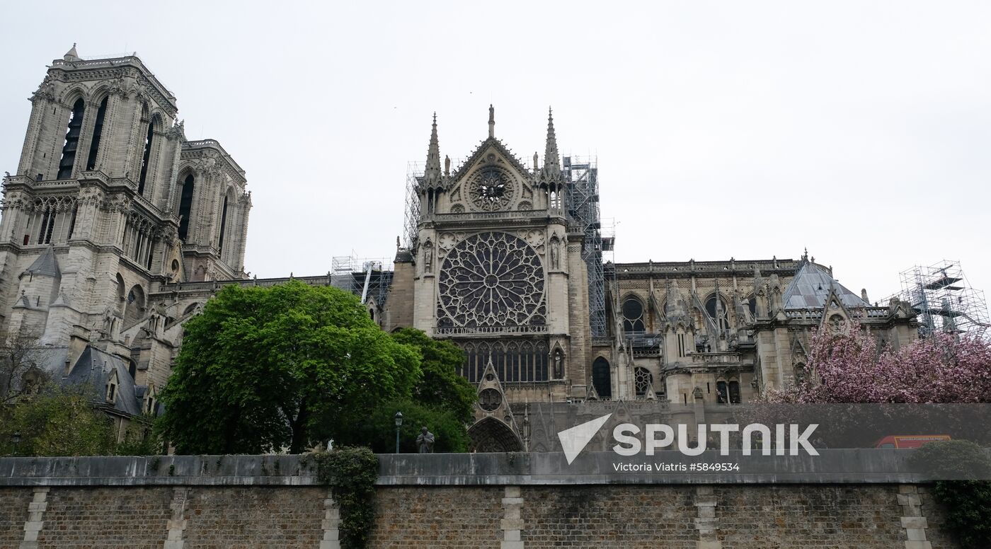 France Notre Dame Cathedral Fire
