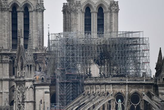 France Notre Dame Cathedral Fire