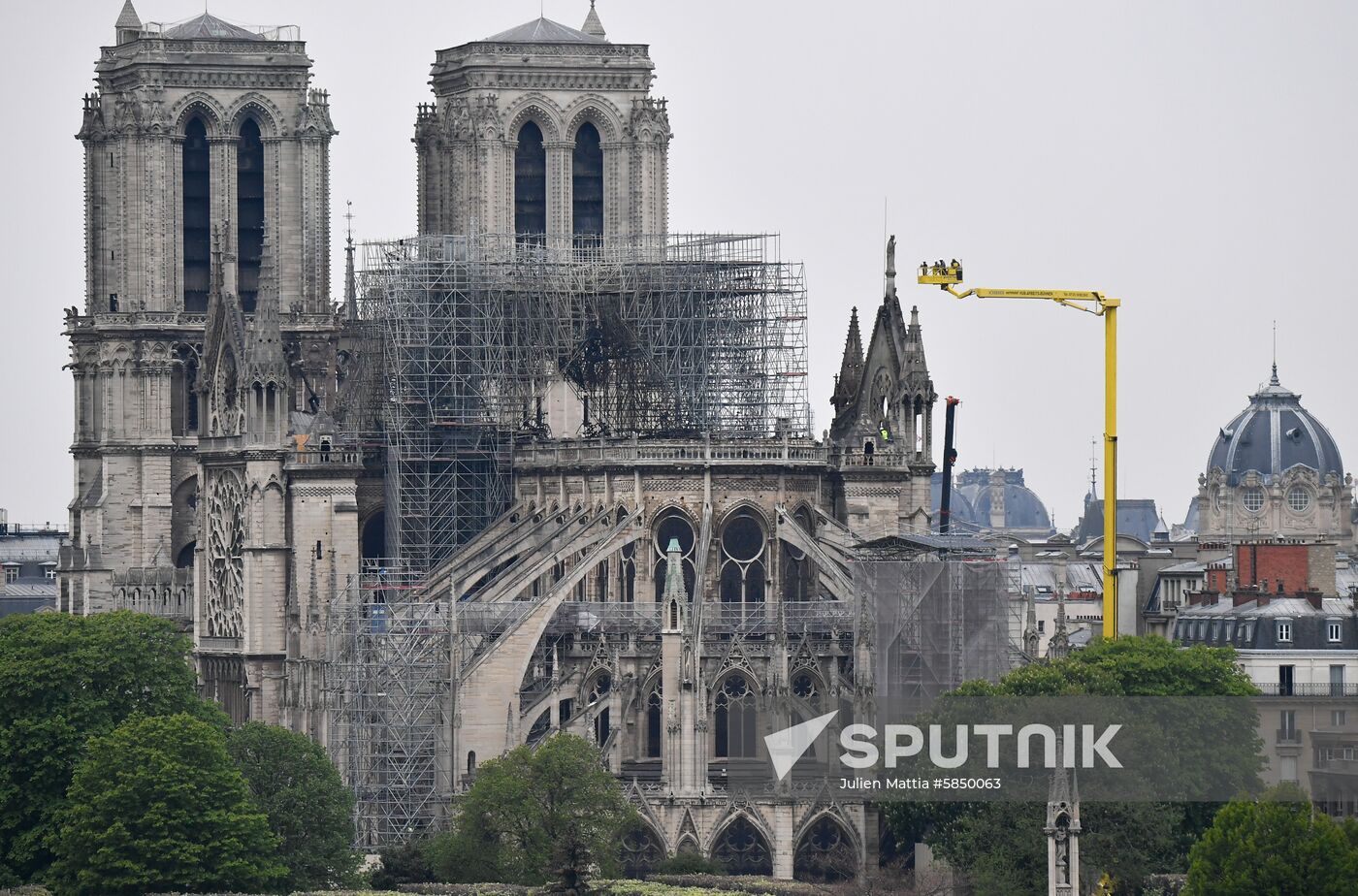 France Notre Dame Cathedral Fire
