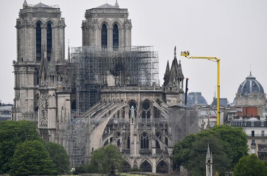 France Notre Dame Cathedral Fire