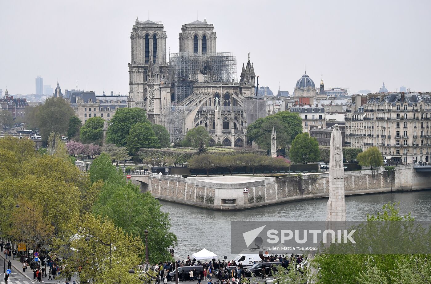 France Notre Dame Cathedral Fire
