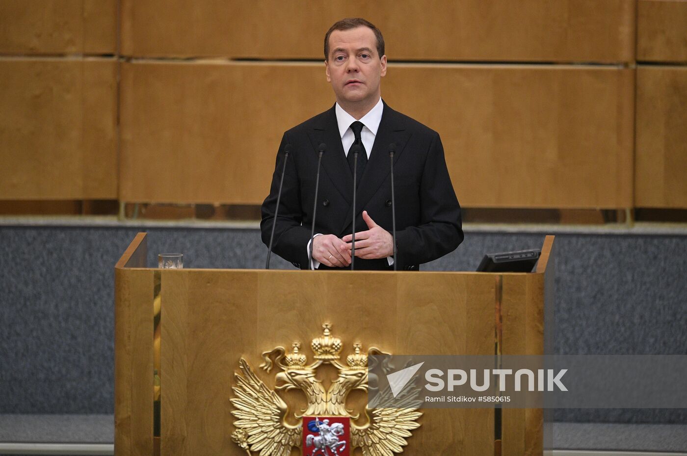 Russia Medvedev Parliament