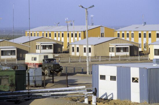Rotation village in Karakum Desert