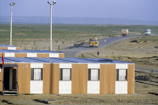 Rotation village in Karakum Desert