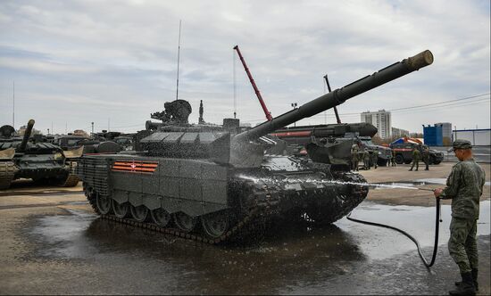 Russia Parade Preparation