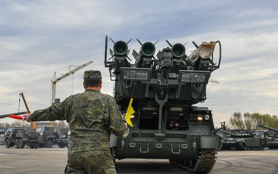 Russia Parade Preparation