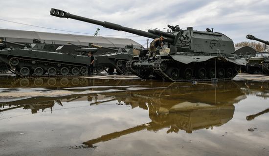 Russia Parade Preparation