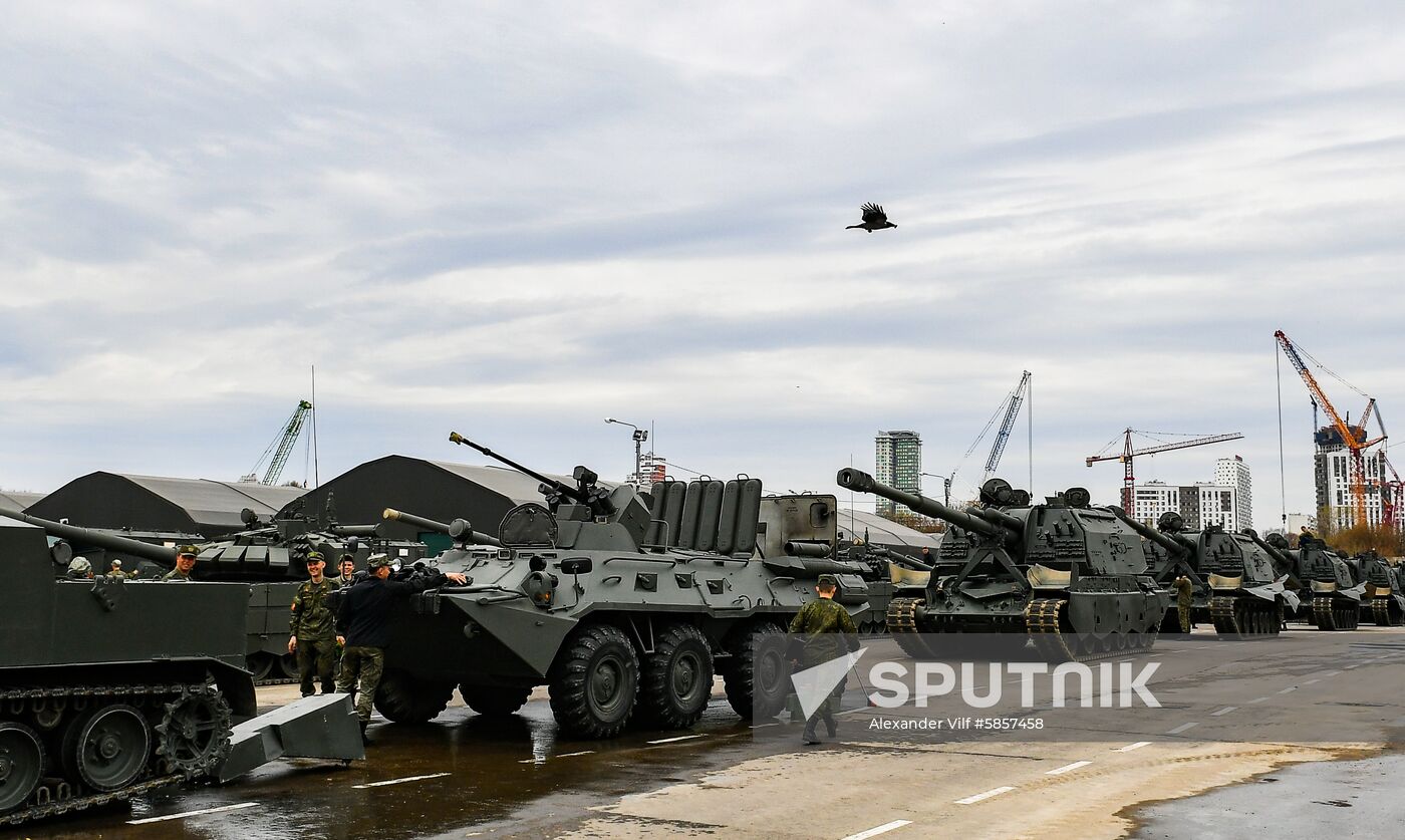 Russia Parade Preparation