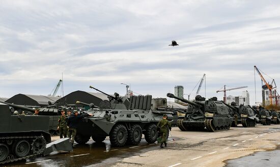 Russia Parade Preparation