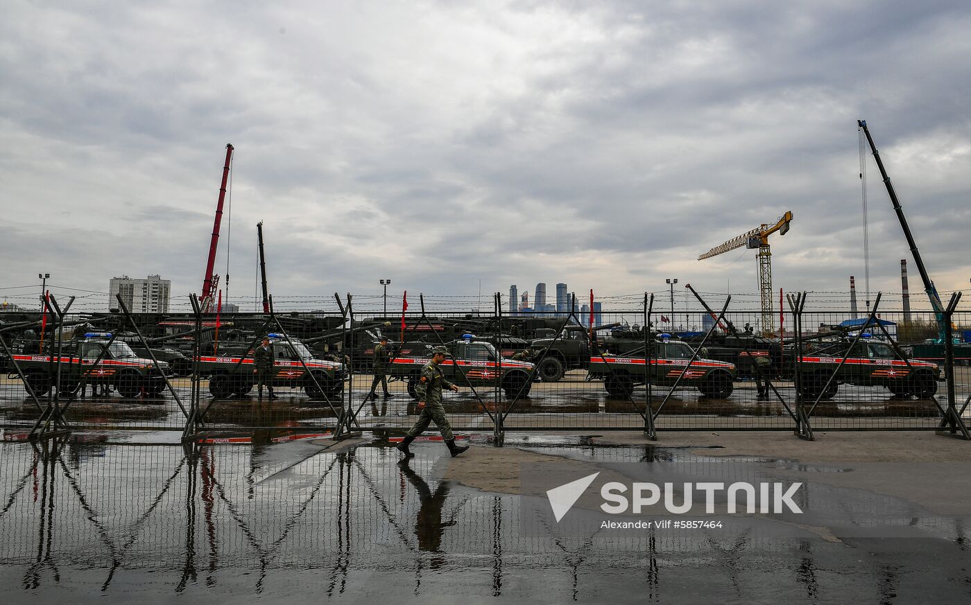 Russia Parade Preparation