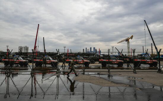 Russia Parade Preparation