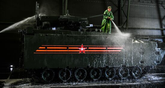 Russia Parade Preparation