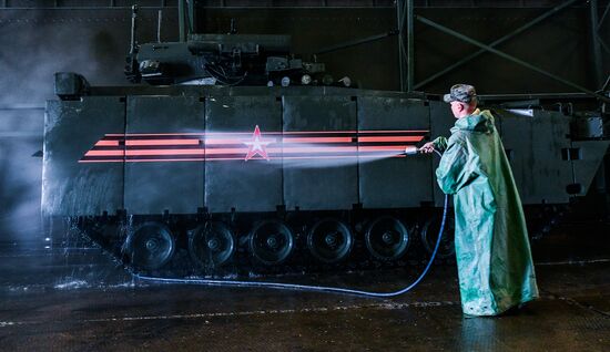 Russia Parade Preparation