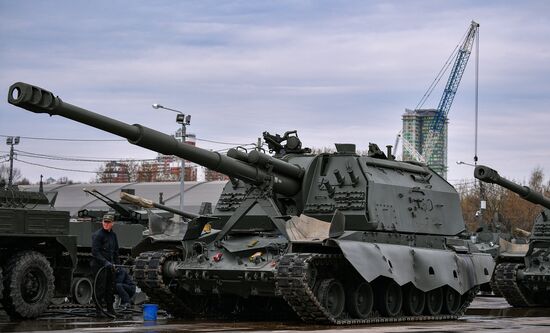 Russia Parade Preparation