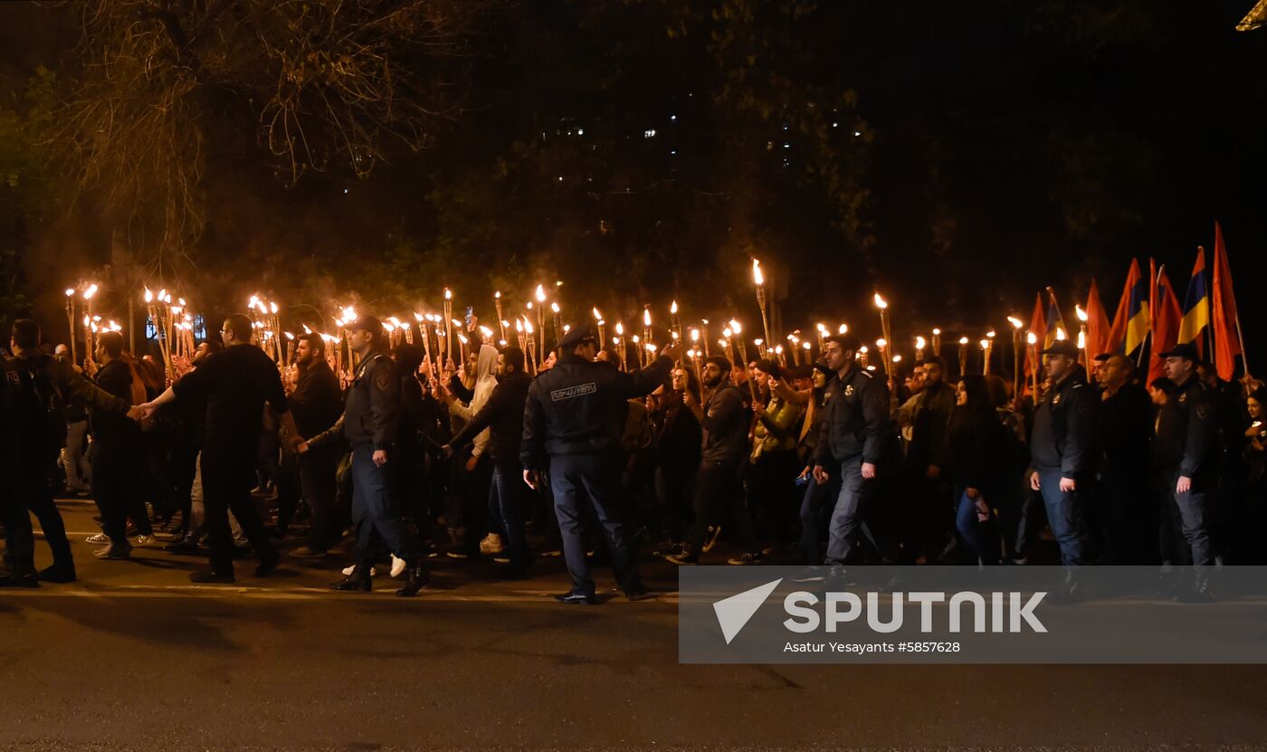 Armenia Torchlight Procession