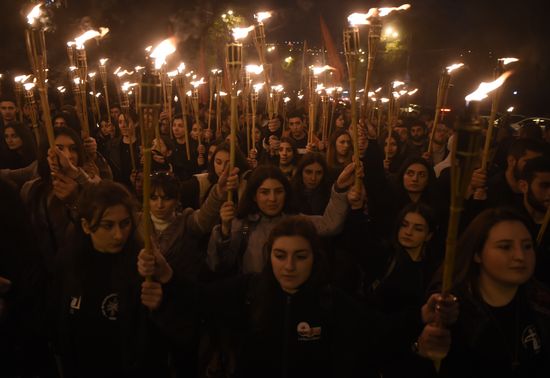 Armenia Torchlight Procession