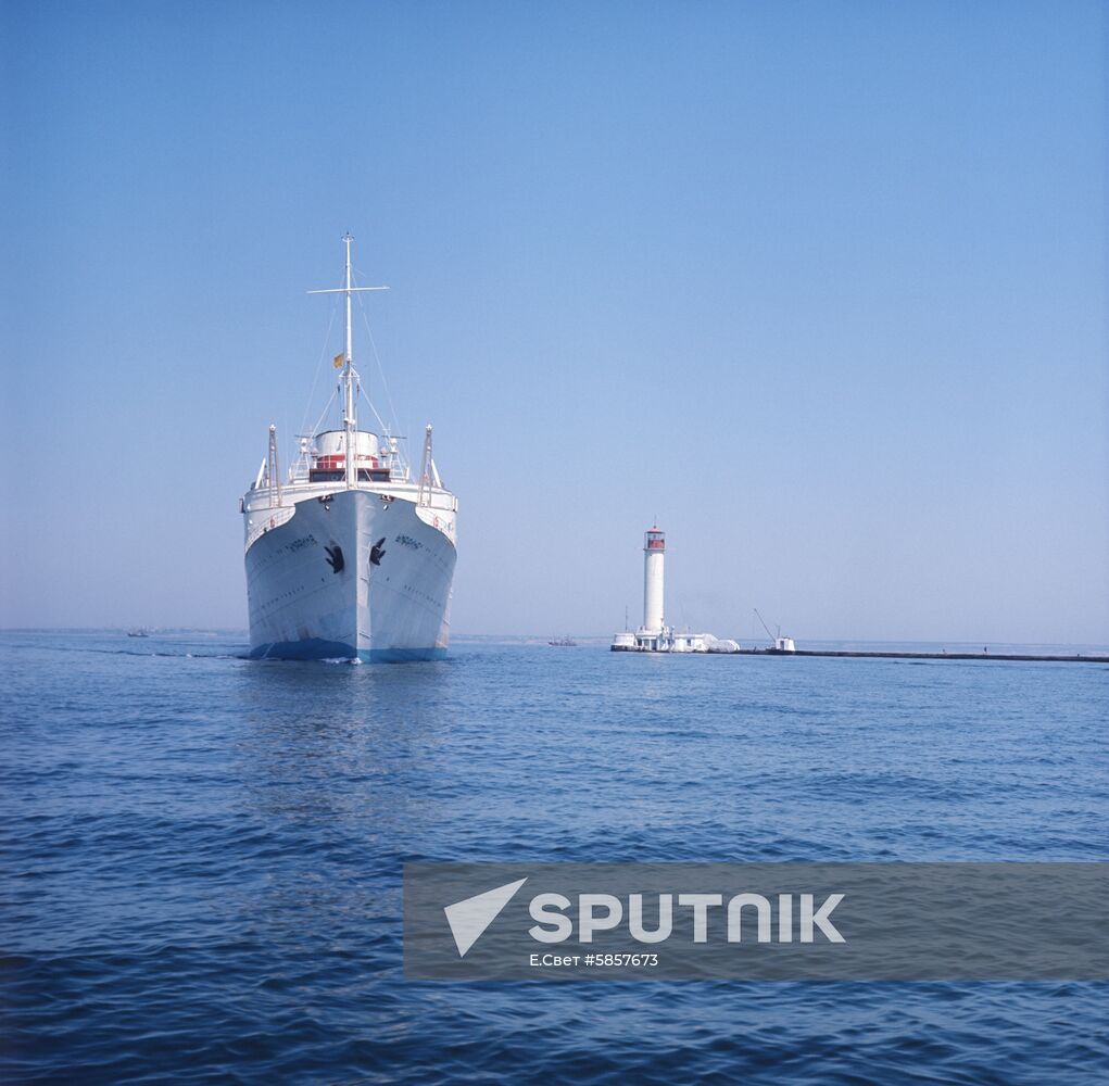 Motor ship Ukraina in Odessa