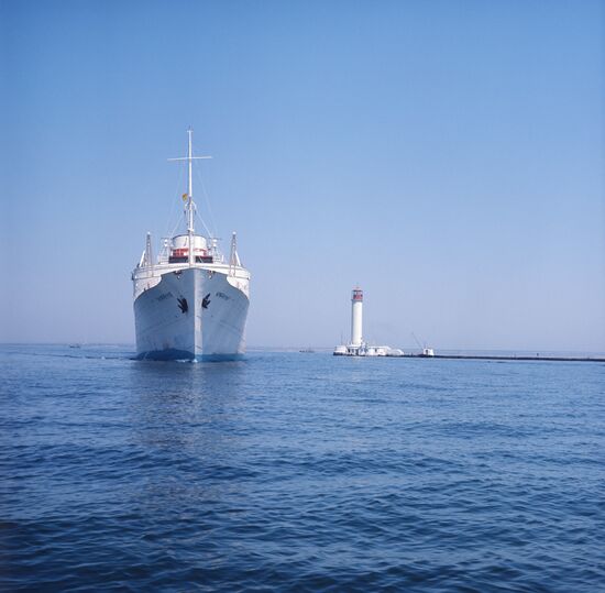 Motor ship Ukraina in Odessa