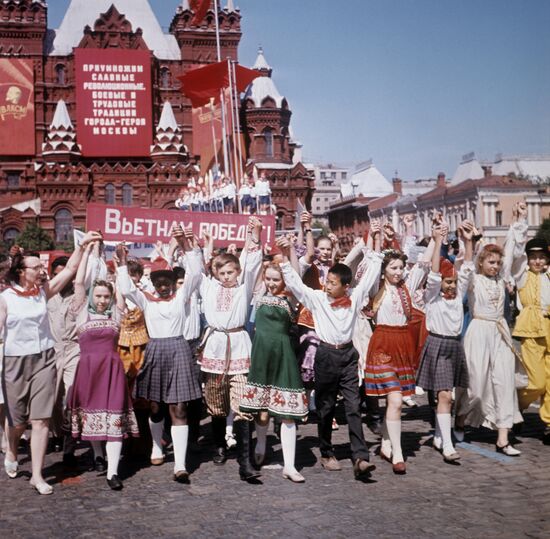 50th anniversary of Soviet power and 45th anniversary of Young Pioneer Organization
