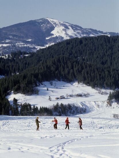 Carpathian alpine skiing resort