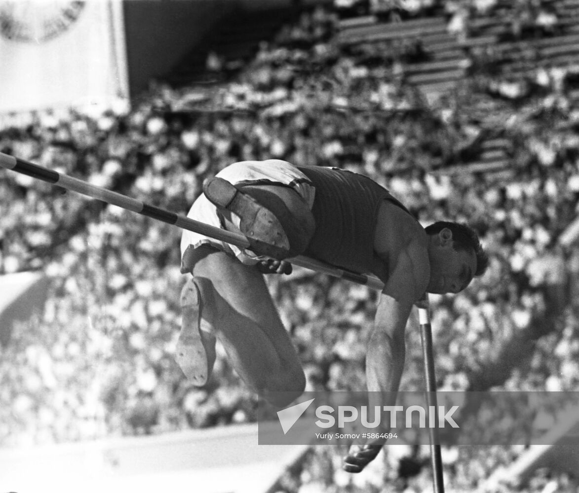 Soviet athlete Valery Brumel