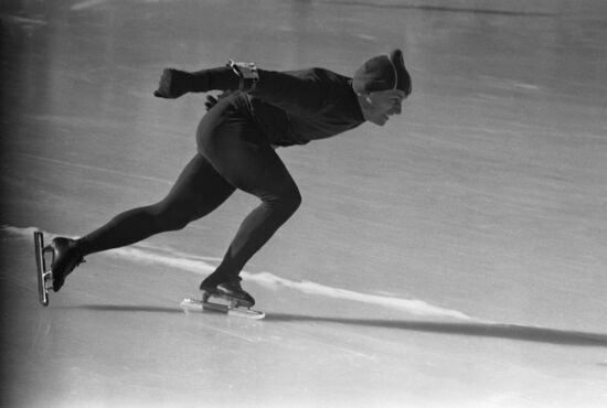 Soviet speed skater Oleg Shabarov
