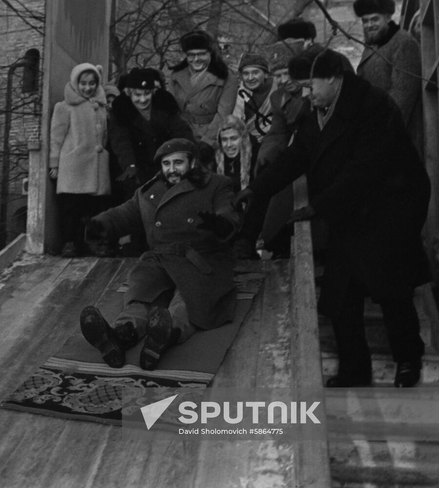 Cuban Prime Minister Fidel Castro visits USSR