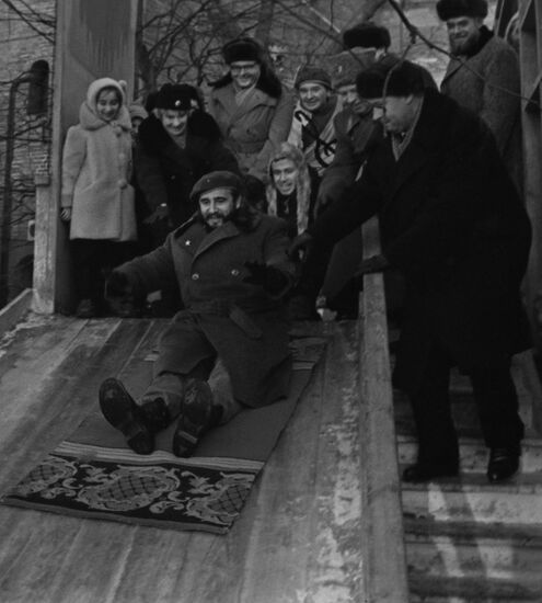 Cuban Prime Minister Fidel Castro visits USSR
