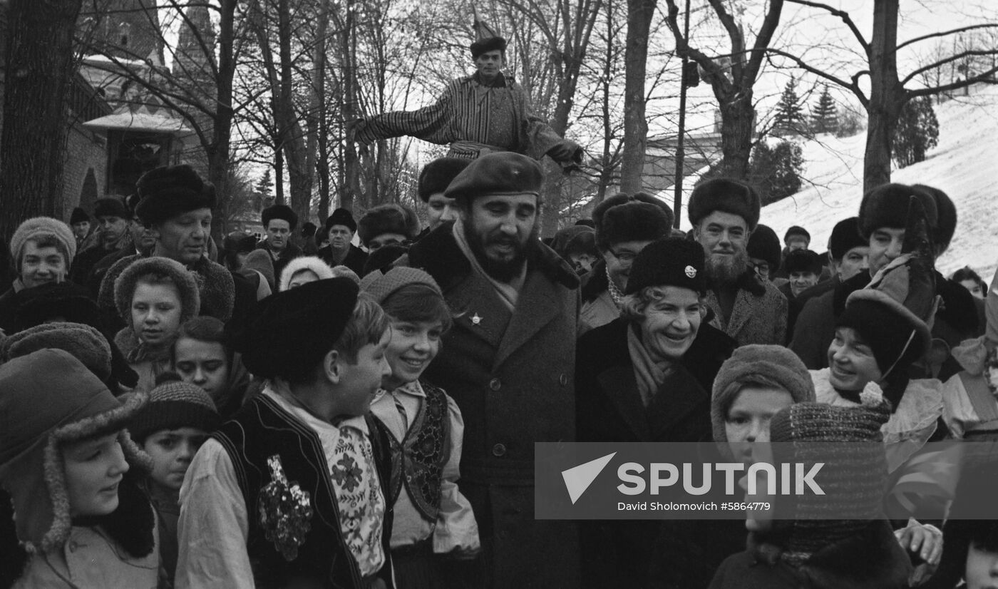 Cuban Prime Minister Fidel Castro visits USSR