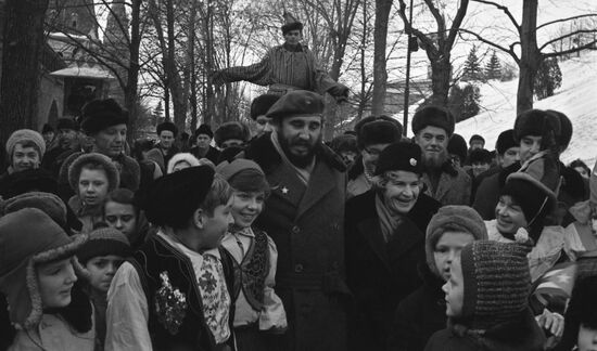 Cuban Prime Minister Fidel Castro visits USSR