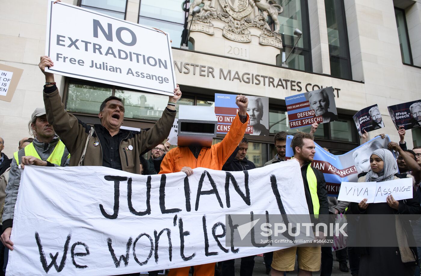 Great Britain Wikileaks Assange Court