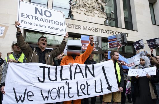 Great Britain Wikileaks Assange Court