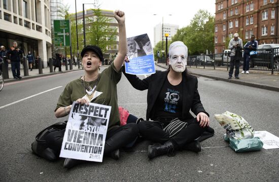 Great Britain Wikileaks Assange Court