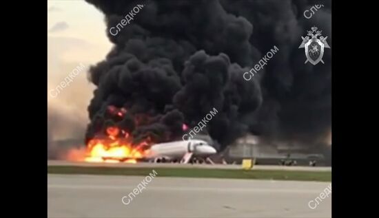 Russia Plane Fire