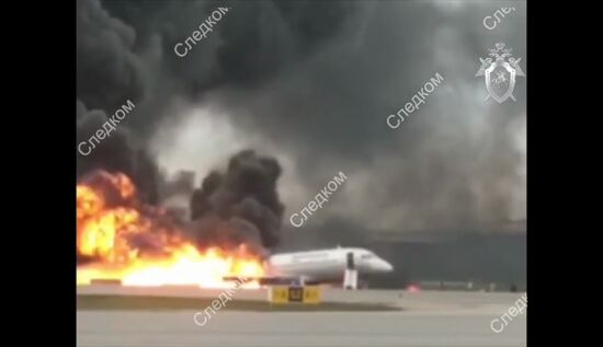 Russia Plane Fire