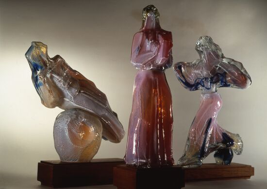 Color-glass vases