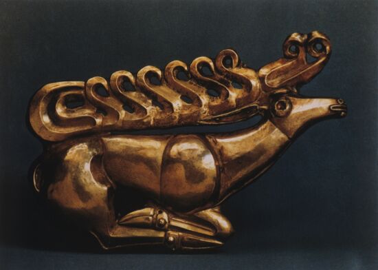 Artifact Golden Stag from Scythian Mound