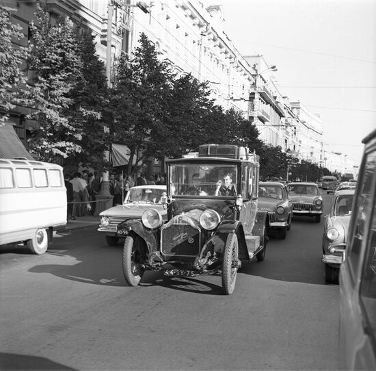 French tourists in Turcat-Mery car