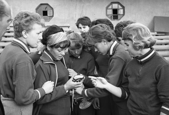 Leningrad athletes at USSR Championship