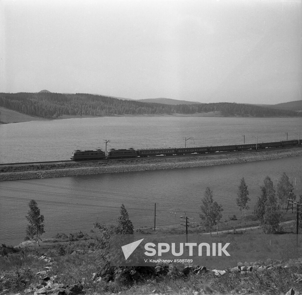 Rail dam near Mikhailovsk
