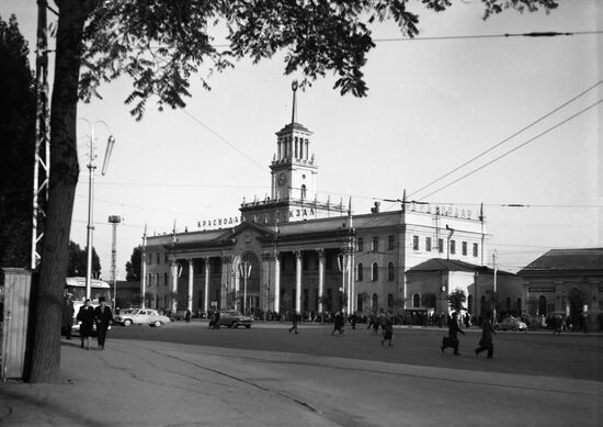 Railway station building in Krasnodar