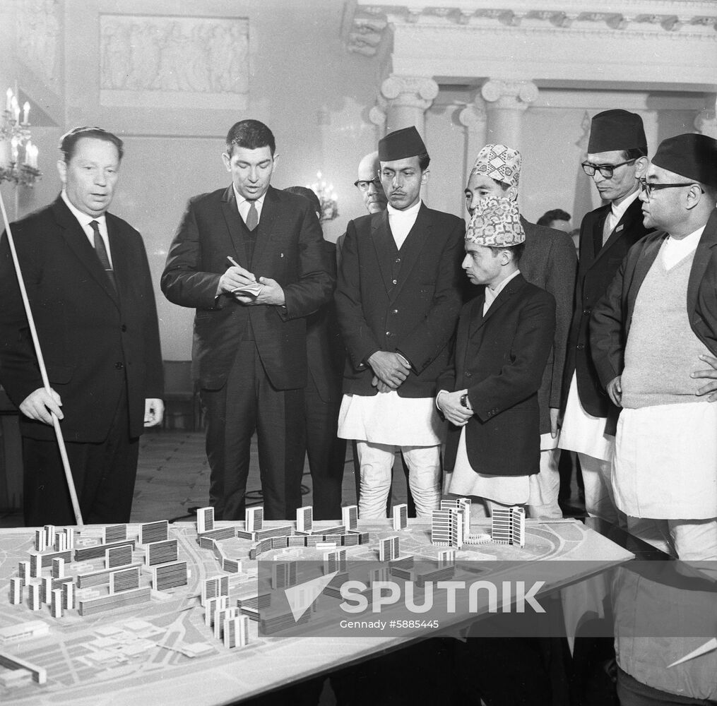 Delegation of Nepal Panchayat (Parliament) visits Moscow City Soviet
