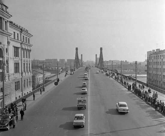 Vintage car parade in Moscow