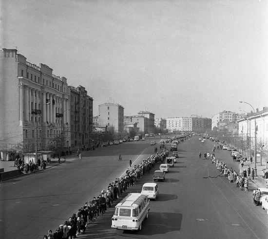 Vintage car parade in Moscow